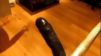 Preview 1 of Dad Boddy Sex - London Slave Impales Himself on Dildo