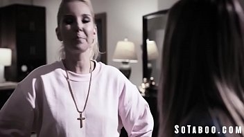 Preview 2 of Wca Productions Mom Son Creampie - CONSERVATIVE STEPMOTHER CONVINCES BOYFRIEND TO FUCK LESBIAN STEPDAUGHTER