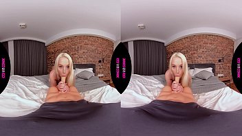 Preview 2 of Bangule Bf Xxx - VRConk Teen Blonde Tries Sex With Toy For The First Time