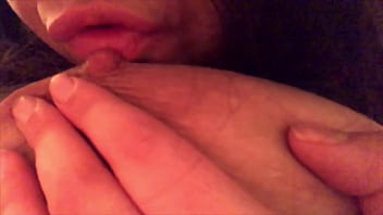 Preview 2 of Milf Simone Creampies - Sucking on my own huge tits