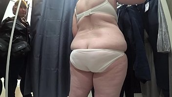 Preview 4 of Miyabi Porn Jav - A plump milf with a juicy ass in white panties and big tits in a bra got into the lens of a hidden camera in a public dressing room.