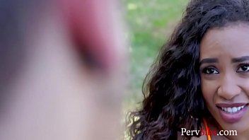 Preview 2 of Canhost Sex - Ebony step Sister Stalked By Creepy Brother- Demi Sutra