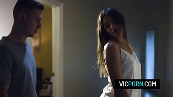 Preview 2 of Old To9 - Slutty brunette babe Gizelle Blanco fucks with her bestie stepbrother