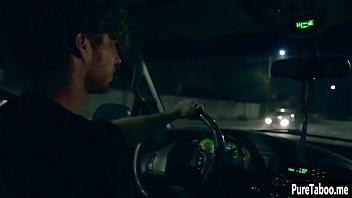 Preview 1 of Mam American Latin - Sexy brunette teen got fucked by a perverted driver