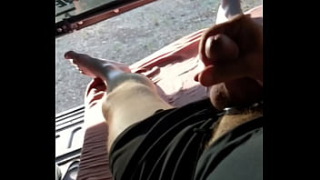 Preview 3 of Force And Cry Las5 - SciFiCowboy slow stroking at a public campground in back of pickup truck