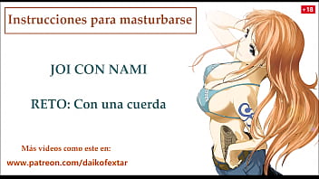 Preview 2 of Bruno Oldje - JOI Espa&ntilde_ol hentai,  Nami One Piece,  Instrucciones para masturbarse.