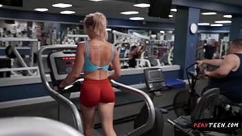 Preview 1 of Hd Ppor - Caught in the Gym Locker Room - PervTeen