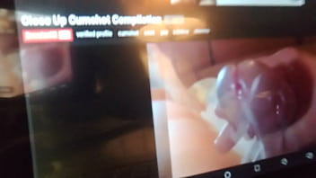 Preview 1 of Cuckold Eating Shemale Creampie - Verification video