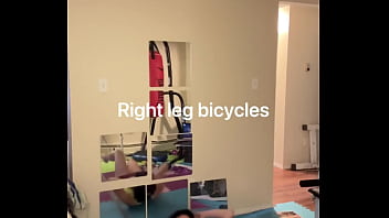 Preview 2 of Kim Soja Angels Camp - Sarah BJ Stretching In Workout Outfit