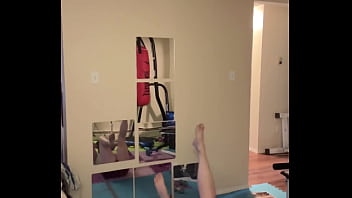 Preview 4 of Kim Soja Angels Camp - Sarah BJ Stretching In Workout Outfit
