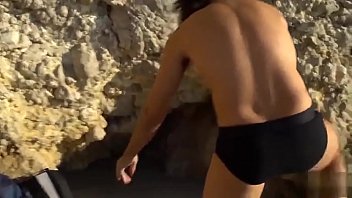 Preview 1 of Video Tarzan Mery Jane Download - Two gay friends stroking at the beach