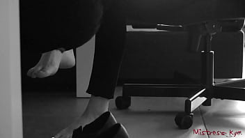 Preview 3 of Library Sex Hd - Femdom Wife gets her Shoes and Feet licked - Mistress Kym
