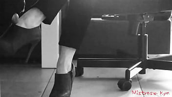 Preview 4 of Library Sex Hd - Femdom Wife gets her Shoes and Feet licked - Mistress Kym