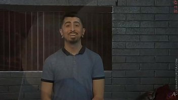 Preview 4 of Tiffany Flexible Footjob - Cesar straddles Bentley&#039_s face and goes down on his cock