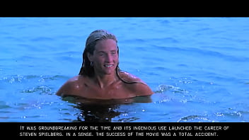 Preview 4 of Jangle Zex - Jaws: Sexy Nude Blonde Skinny Dipping Girl GIF