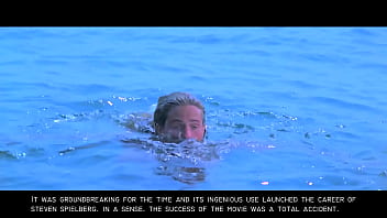 Preview 3 of Teacher Sult Sex - Jaws: Sexy Nude Blonde Skinny Dipping Girl GIF