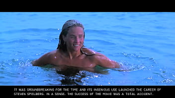 Preview 1 of Teacher Sult Sex - Jaws: Sexy Nude Blonde Skinny Dipping Girl GIF