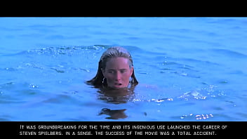 Preview 4 of Teacher Sult Sex - Jaws: Sexy Nude Blonde Skinny Dipping Girl GIF