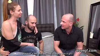 Preview 4 of Yang Garl And Old Main Sex Bf - Skint bf allows feisty pal to poke his ex-girlfriend for bucks