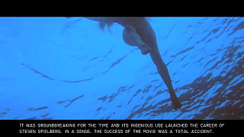 Preview 3 of Offices King - Jaws: Sexy Nude Blonde Skinny Dipping Girl GIF