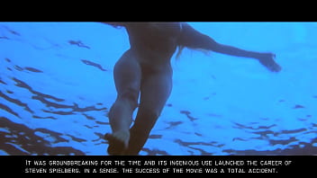 Preview 4 of Lviv Boobs - Jaws: Sexy Nude Blonde Skinny Dipping Girl GIF