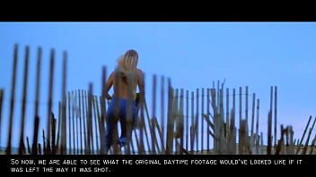 Preview 2 of Linga Mota - Jaws: Sexy Nude Blonde Skinny Dipping Girl GIF