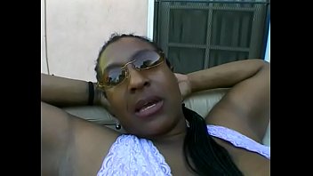 Preview 1 of Ww Xxxm Freeporn - Experienced black hottie Clitereen with big melons enjoys banana yoghurt in the backyard