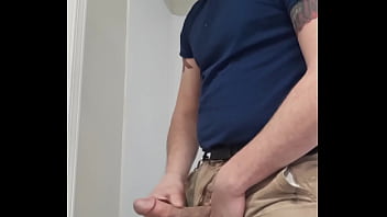 Preview 1 of Swingers Beach - Jerking at work,  big cumshot