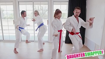 Preview 1 of Mom And Son Xxx Sexi Full Video - Swapping Martial Arts Muff Luna Light,  Ashley Red,  Brad Newman,  Filthy Rich