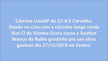Preview 1 of L0ndanra Xnxx Vide0 - Cdzinha LimaSP Dando com a calcinha tanga renda lilas da vizinha Graca no cine arouche centro 27122019