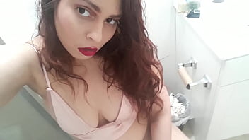 Preview 3 of Unknown Person Xxx - Ginger Paris Pissing Sexy masturbating with makeup brush