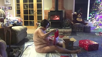 Preview 1 of Intericial Hardcore - Wife opening a Christmas present 2019