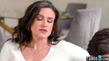 Preview 2 of Stepsom Fuck Mom - Naughty big boobed MILF stepmother Penny Barber consoling her angry stepson