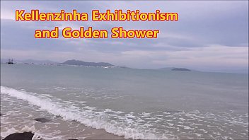 Preview 1 of Valentina Nappi Black - Kellenzinha Exhibitionism  and Golden Shower
