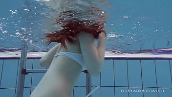 Preview 2 of Man Message By Girl - Roxalana submerged in the pool naked