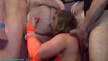 Preview 2 of Young Chub Swallow - b. bukkake orgy with sexy susi
