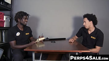 Preview 1 of Dad Help Dughter - Perps4Sale.com - Devin Trez &amp_ Tommy Bluezz - Hot and hung Black Policemen raw fucks and in the office