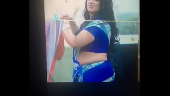 Preview 2 of Indian Hanging Boobs Mature - Cumshot for mallu actress  Jennifer Antony