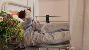 Preview 1 of Office Big Boss And Karyawan - Teen caught masturbating by lesbian nurse and she gets pussy licked and intense fingering