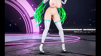 Preview 3 of Toilet Musterbate - Hatsune Miku Huge Boobs Hentai Undress Dance Vocaloid Bibbidiba Song Mmd 3D Green Hair (CLIP)