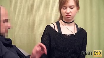 Preview 3 of Litel Boy Aunti Sexks Video - Debt4k. Hottie Alice Klay pays for smartphone and laptop with smooth vagina