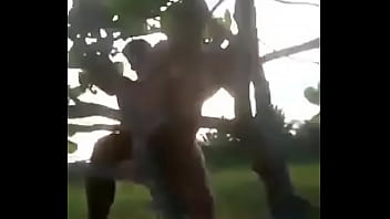 Preview 4 of English School Xvideo - Black man fucks white woman in tree
