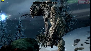 Preview 2 of Son Fuk Mom In Clothes - Troll traveller skyrim
