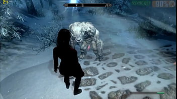 Preview 3 of Son Fuk Mom In Clothes - Troll traveller skyrim