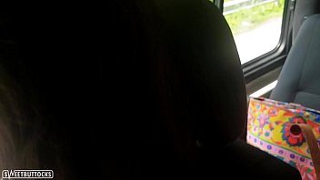 Preview 4 of Ste Sister Forced - Beautiful Teen Fingering Narrow Pussy in the Car