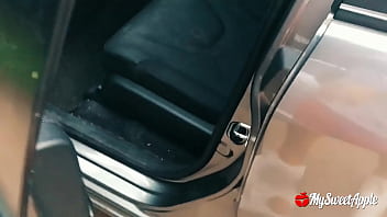 Preview 2 of Sunny Leone Bigxxxsexy - Public Outdoor Blowjob and Car Sex - Flashing and Sucking Cock at the Park