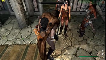 Preview 2 of Xoxoxo Indian Nude Girl - Skyrim Prostitution orgy Threesome