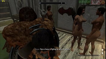 Preview 4 of Xoxoxo Indian Nude Girl - Skyrim Prostitution orgy Threesome