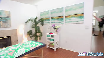 Preview 1 of Desi Gujarati Sex Vidio - Thick Blonde Plumper Genevieve LaFleur Sucks Masseur&#039_s Cock