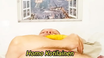 Preview 3 of Mom Fondling Sons Cock - Homo Kotilainen fucking his asshole with a banan
